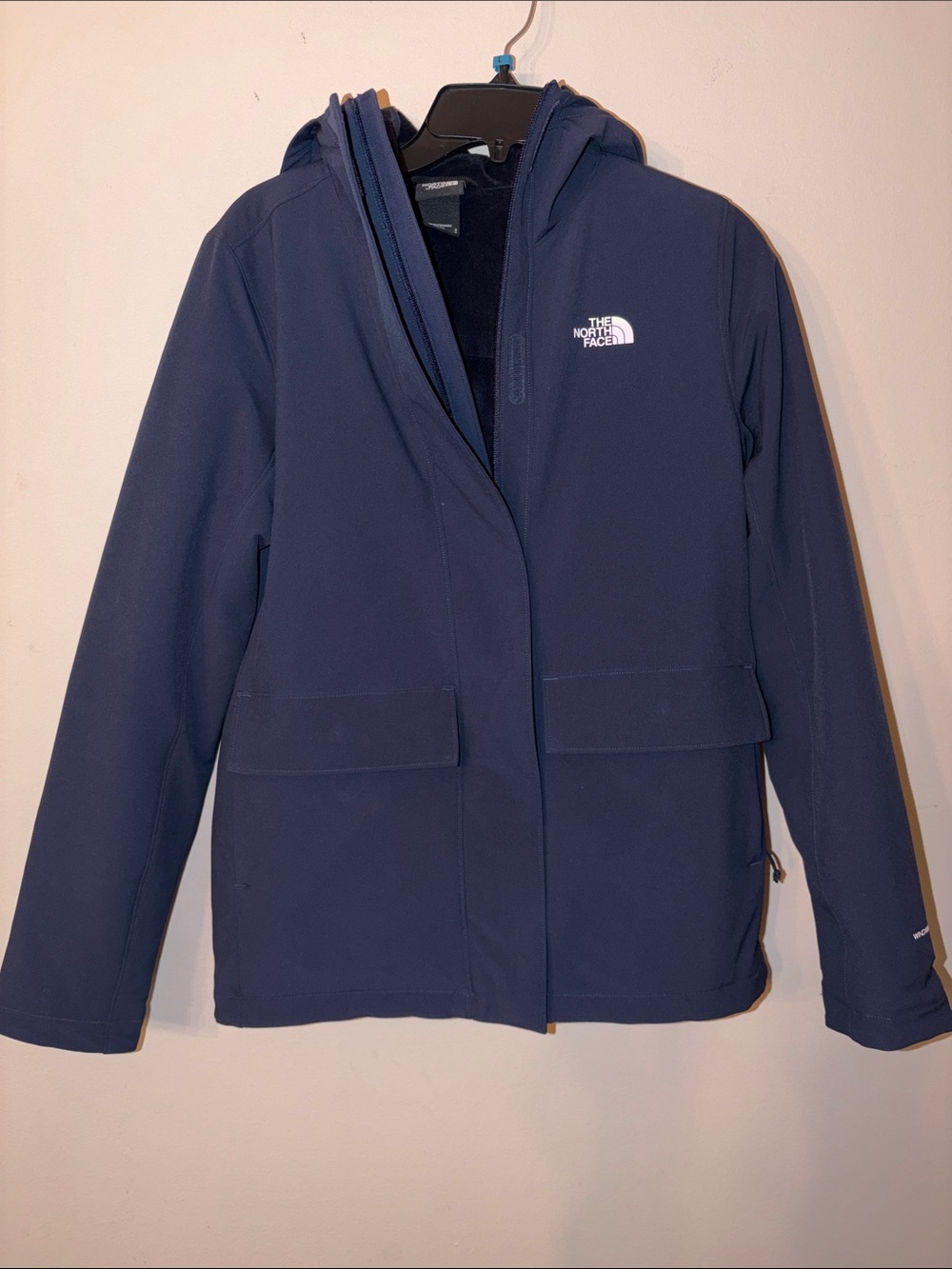 The North Face Navy Hooded and Fleece-Lined— Shelbe Rascal Coat— NWT